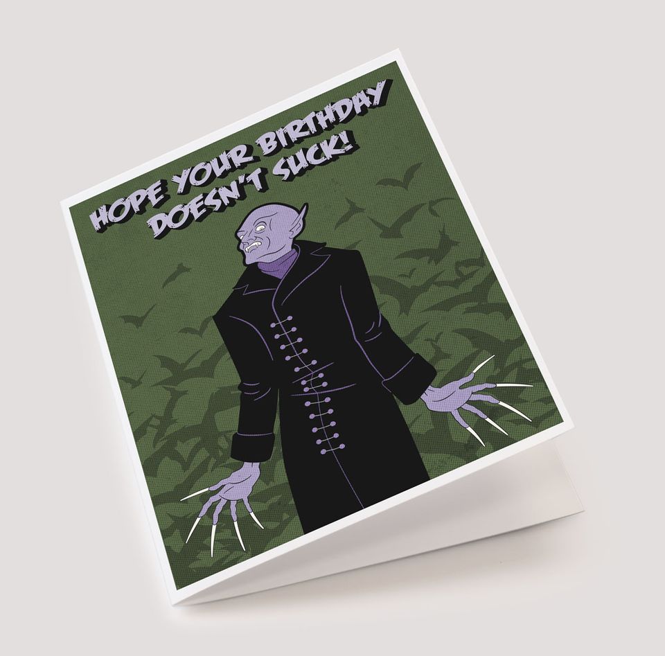 Classic Horror Nosferatu Vampire BirthdayCard
