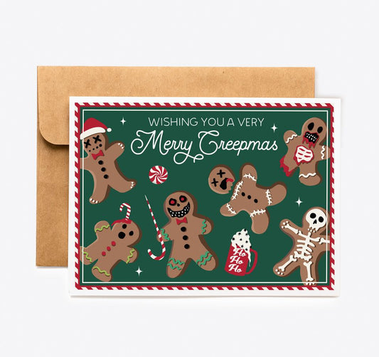 Gingerdead Men Krampus Gothic Creepmas Card