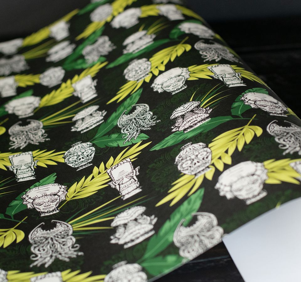 Tiki-Cthulhu-Totem-Exotic-Gift-Wrap