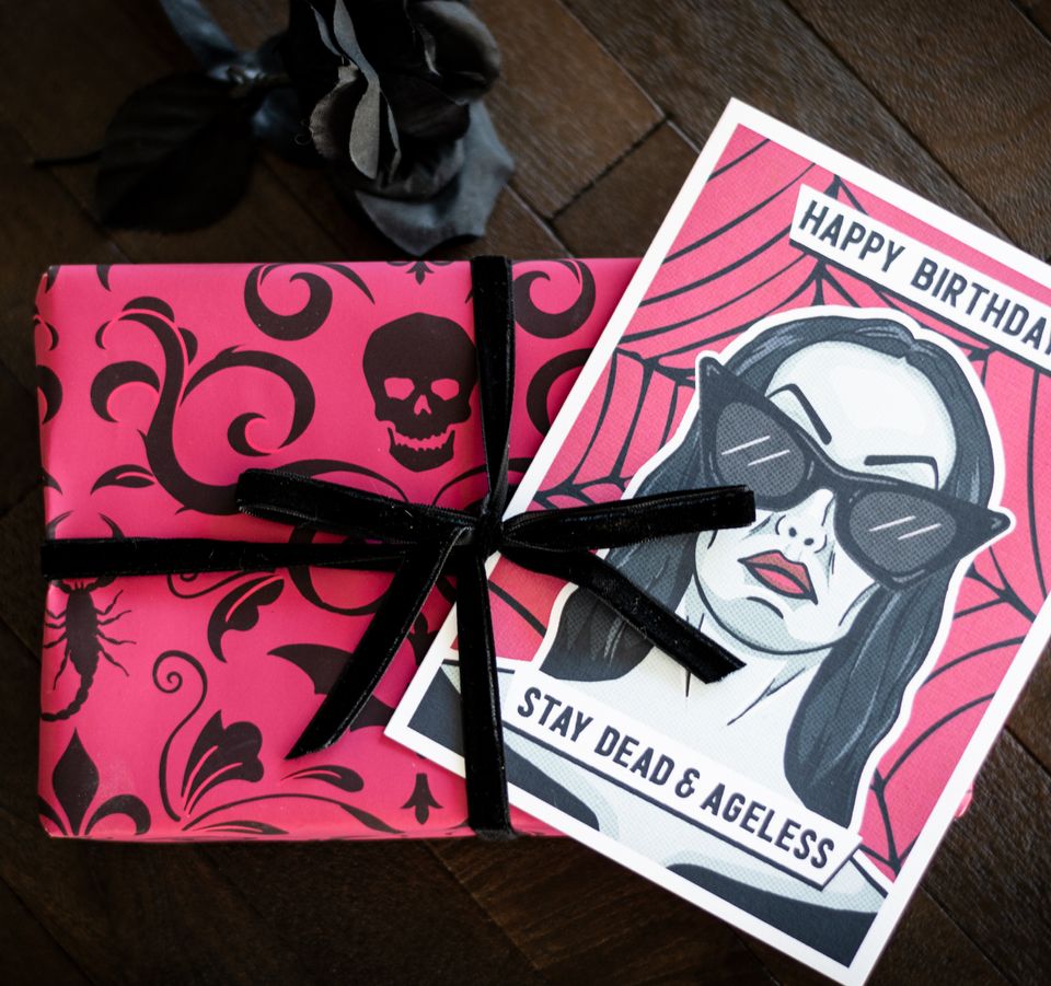 Vampira Vampire Birthday Card