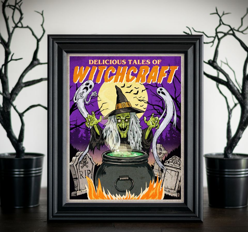 Witch Comic Art Print (8x10)